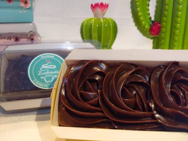 Brownie In Box c/ Rosetas Brigadeiro